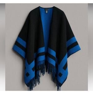 Rag & Bone Wool-Blend Striped Jacquard Poncho
